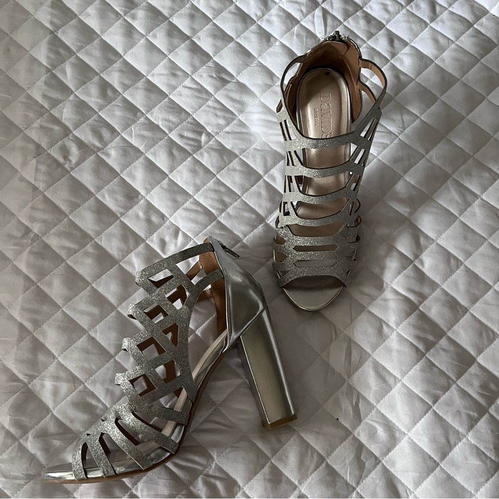 Silver Sparkly Heels